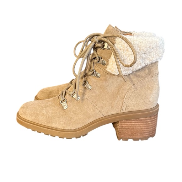 Lucky Brand - Demia Dune Oiled Suede - Heeled Booties - Womens Size 9M - Picture 3 of 9